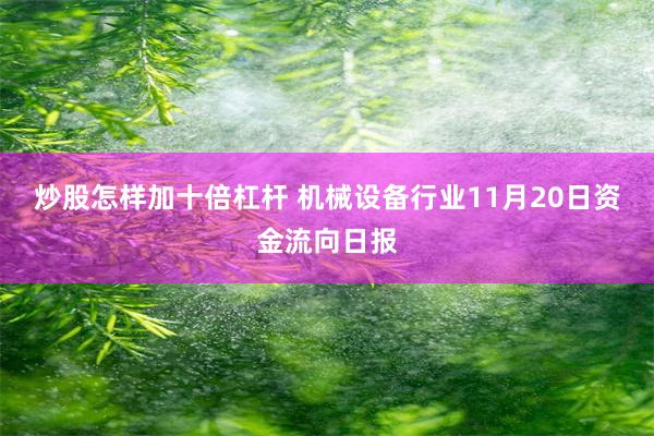 炒股怎样加十倍杠杆 机械设备行业11月20日资金流向日报