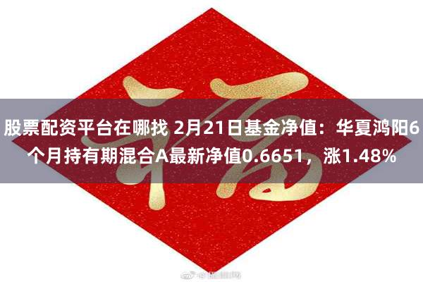 股票配资平台在哪找 2月21日基金净值：华夏鸿阳6个月持有期混合A最新净值0.6651，涨1.48%