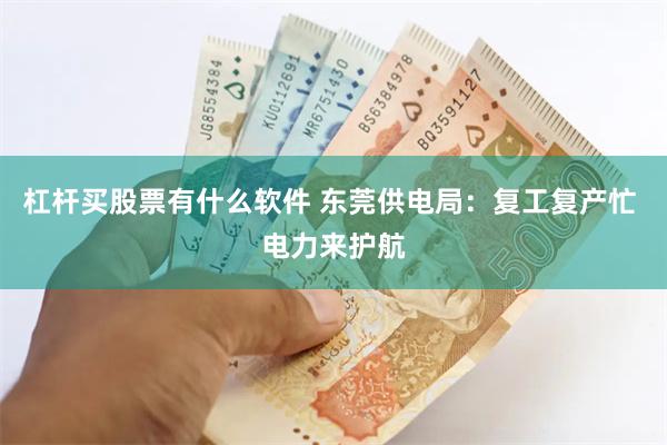杠杆买股票有什么软件 东莞供电局：复工复产忙 电力来护航
