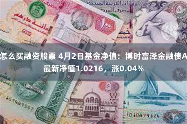 怎么买融资股票 4月2日基金净值：博时富泽金融债A最新净值1.0216，涨0.04%